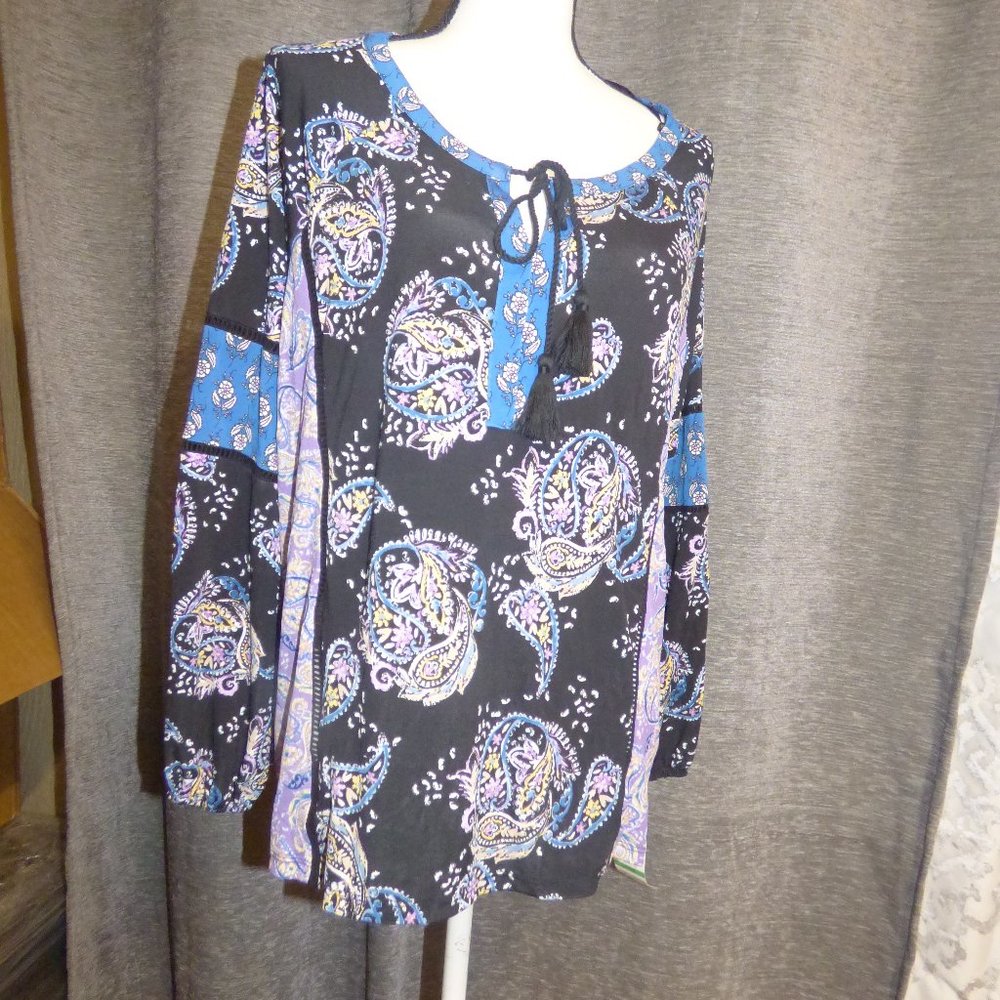 Style & Co Printed Split-Neck Top, - Picture 10 of 15